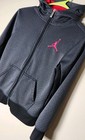 Boys 10 12 Nike Air Jordan Fleece Lined Therma Fit Hooded Sweatshirt  17 x21  