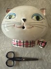 Vintage 1958 Holt Howard Cat String Scissor Holder Cozy Kitten W  Original Box