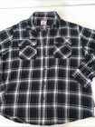 Deathwish Skateboards Classic Flannel Black   White Plaid Shirt Large Coffee