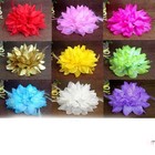 Fascinator Corsage Hair Clip Head For Wedding 1x Flower Ball Feather Brooch