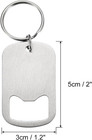 2pcs Bottle Opener Keychain  Stainless Steel Beer Soda Bottle Opener Key Chain 2