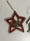 Wooden Gingerbread Christmas Ornaments Set Of 2 Nwot