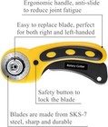 Rotary Cutter Set - 45mm Fabric Cutter  5 Extra Rotary Blades  A3 Cutting Mat