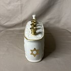 Lenox Judaic Judaica Hanukkah Chanukah Menorah Hanukkiah Porcelain W gold Trim