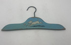 Vintage 1930s Child s Wooden Hanger Blue W scottie Dog 10 