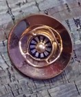 Vtg 1 5  Copper Metal Shank Button Art Deco Large Spoke Wheel Coat Button Italy