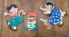 Set Of 3 Vintage Mother Goose Wall Hangings     Jack   Jill  Bo Peep  Boy Blue