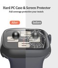 3-pack Case For Apple Watch 44mm Se 2nd Gen Series 6 5 4 se With Tempered Glass 