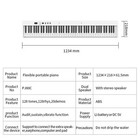 Konix Folding Keyboard 88 Key Full-size Digital Midi Electric Piano Gift Pj88c