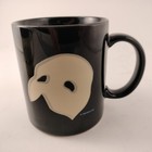 Vintage 1986 The Phantom Of The Opera Black Ceramic Mug Cup Mask - Free Shipping