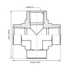 Hfs r  1 4  Npt Female Thread Pipe Fitting 4 Way Cross Stainless Steel 304