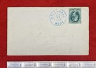 1879  hillsdale  Michigan  Cover scott 184    blue Fancy Cancel double-ring Cds 