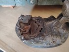 Antique C1890s Cast Iron Mechanical Nesting Bird Coin Bank Working As Is