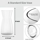 Premium Quality Glass Vase - Clear Vase  Crystal Glass Flower Vase For Rustic