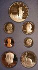 1986 Us Mint Prestige Proof Set Silver Dollar Ellis Island 7 Coin Set Suede Case