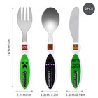 Minecraft Children s Kids 3pcs Cutlery Set  Knife fork spoon
