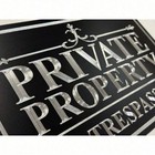 Private Property No Trespassing Reflective Metal Weatherproof Warning Sign