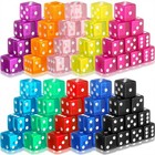 100 Pcs 19mm Casino Craps Dice Set - Acrylic Translucent D6 For Table   Board Ga