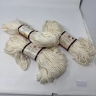 Vtg Aunt Lydia   s Heavy Rug Yarn White 21   Lot Of 3  New Old Stock