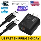 65w Type Usb C Super Fast Wall Charger 3ft Cable For Samsung Galaxy S22 S21 S23