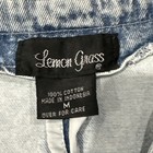 Lemon Grass Women   s Denim Sleeveless Vest Size M Vintage