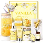 Spa Gift Basket For Women - Relaxing Self Care Package  Warm Vanilla Bath Set  I