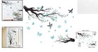 Vibrant Teal Blue Flower Wall Art Stickers - Safe And Elegant Decor Solution