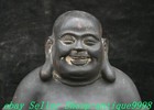 Old Dynasty Cloisonne Enamel Copper Big Belly Happy Laugh Maitreya Buddha Statue