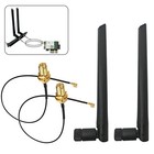 Mini Pci-e Rp-sma Cable 6dbi External Wireless Antenna For Pc Ac Wifi Bluetooth
