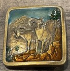 1977 Vintage Brass Rocky Mountain Big Horn Rams Belt Buckle  Indiana Metal Craft