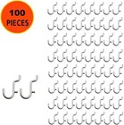 100pcs Metal Pegboard J Hook Accessories Peg Board Wall Display Assortment