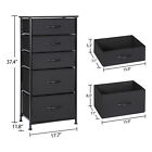 Dresser For Bedroom Fabric Vertical Storage Tower Chest Organizer Unit 5 Drawers