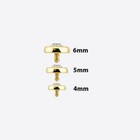 14k Solid Gold 14g Flat Dermal Top Internally Threaded Dermal Anchor Top Dome Cz