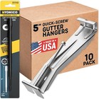 Quick Screw Gutter Hangers 5 Inch- 10 Pack - 5 Inch Gutter Clips With Bonus 6   