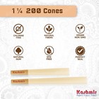 Ultra Thin 1 1 4 Size Pre Rolled Cones 200 Ct Rolling Paper Cones W Tips-kashmir