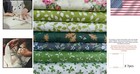 7-piece Quilting Fabric Bundle - 100  Cotton Fat Quarters In Floral Patterns