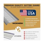 Micromesh Gutter Guards  5 Inch  25 Ft  Stainless Mesh  White 5  - 25 Feet