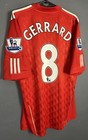 Men Fc Liverpool 2010 2011 Steven Gerrard  8 Soccer Football Shirt Jersey Size M
