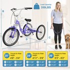 Naizea Folding Adult Tricycle 7 Speed 20 Inch With Large Basket low-step Through