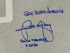 Rick Monday Signed 16x20 Flag Photo W  God Bless America   Date Jsa Witness Coa
