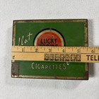 Vintage Lucky Strike Cigarette Tin Hinged Lid Tobacco Advertising Green Box