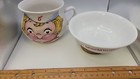 Vintage Campbell   s Soup 3-pc Set Corelle Bowl   2 Porcelain Mugs M   m  M   m  Good 