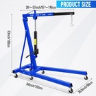 Heavy Duty Engine Crane     2 Ton Folding Hoist W  4-position Boom  Hydraulic Pump