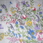 Albino Floral Print Light Blue Multicolor Sheer Handkerchief