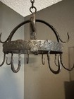 18th Century Antique French Wrought Iron  Hanging Meat game Rack 13    W X 24    T
