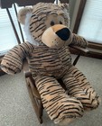 Jumbo Giant Large 48  Plush Tiger Stuffed Animal Toy Excellent Clean Condition