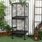 55  2 In 1 Bird Cage Aviary Parakeet House For Finches  Budgies With Wheels  Bla
