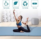 Gymnastics Yoga Exercise Mat - Extra Thick Folding Tumbling Mat For Home Gym
