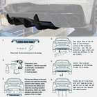 For Chevrolet Corvette C8 Stingray 20 real Carbon Fiber Rear Bumper Diffuser Lip