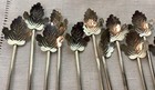 Mt775 Vintage Set Of 12 Sterling Silver  leaf  Stirrer spoon straws  27grams 